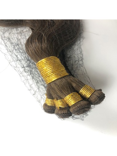 Hand tie weft human hair extension