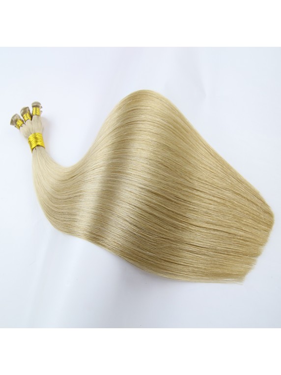 Hand tie weft human hair extension