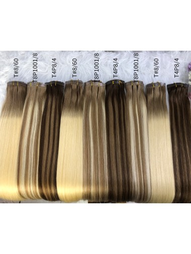 6D hair extensions-mix color